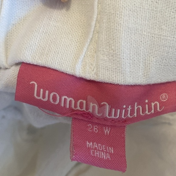 Women Within Linen Blend Shorts Womens 26W Cargo Beach Coastal Summer 11’inseam - Picture 10 of 12